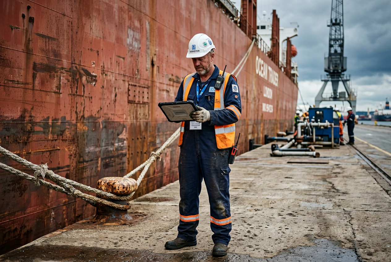 Marine inspector at work