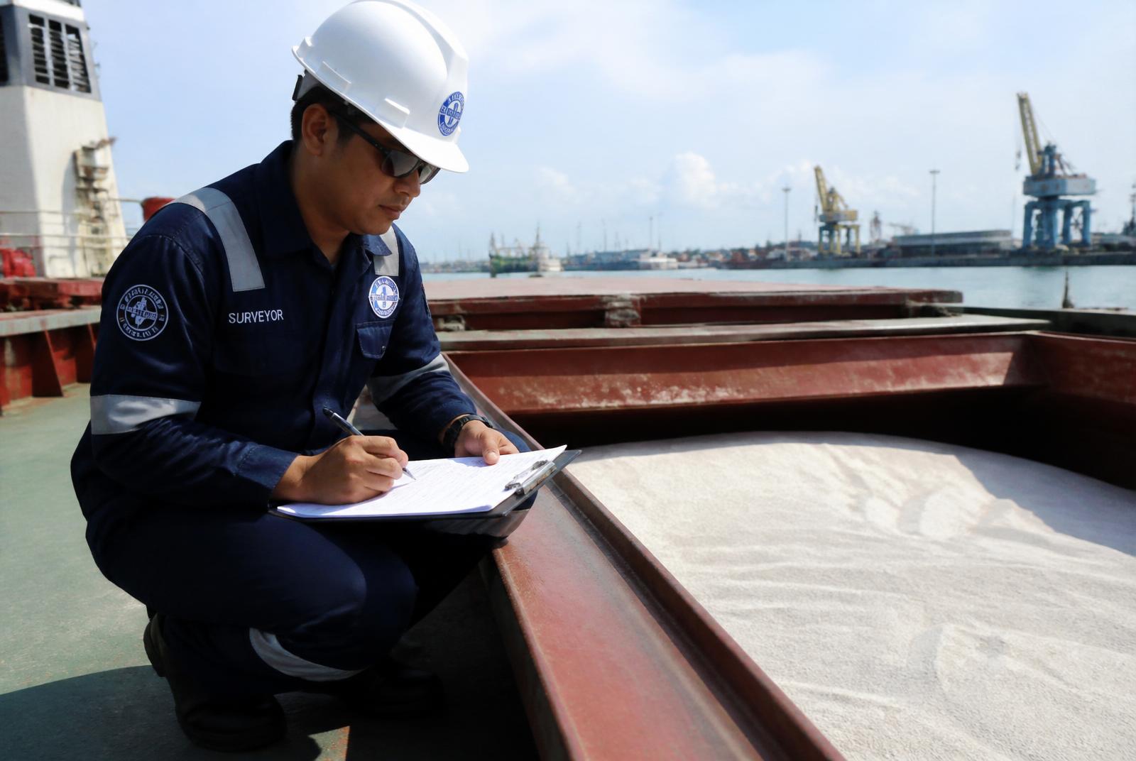 Marine inspector at work